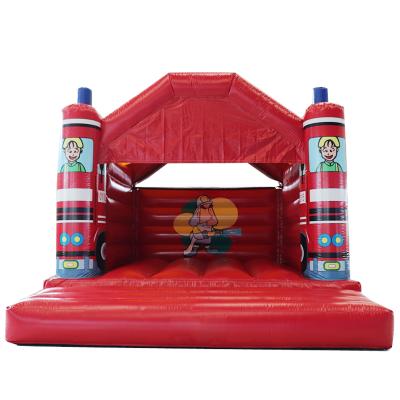 China 0.55mm PVC tarpaulin AOQI EN14960 certified small racing car inflatable jumping bouncer for boys for sale for sale