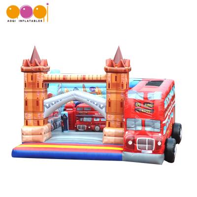 China New Design PVC AOQI 2018 Tour Bus Inflatable Bouncer Jumping House For Park for sale