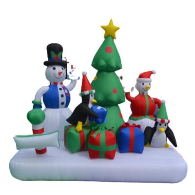 China Inflatable Santa Claus Funny Tree Snowman For Sale Ourdoor Christmas Inflatable Christmas For Outdoor Yard Decorations for sale