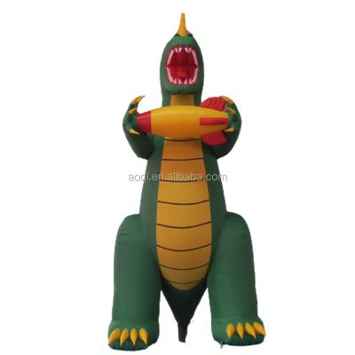 China Ourdoor Inflatable Dinosaur Standing Decorations Advertising Inflatable Animal Giant Inflatable Dinosaur For Advertising for sale