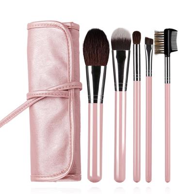 China Angular Blush Factory Supply ZYT-01 Brushes Custom Cute Logo Makeup Pink Makeup Brushes 5pcs Wholesale for sale