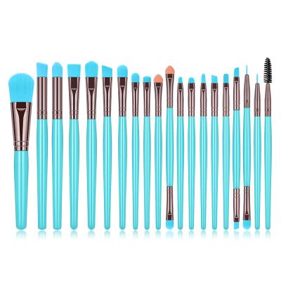 China Angular Blush Makeup Brush Set Premium Synthetic 20 Pcs Base Powder No Name Makeup Brush Set Face Colourdul Makeup Brush for sale