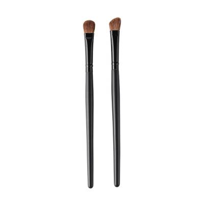 China Angular Blush Free Sample Pony Hair Wooden Handle Small Eyebrow Brush Cosmetic Eyeshadow Brush for sale