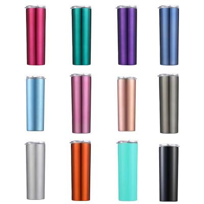 China New Fashion Disposable 20oz Sublimation Tumbler Stainless Steel Skinny Straight Skinny Tumbler Cups for sale