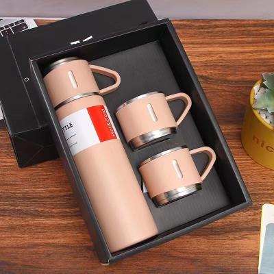 China Luxury Custom Set Thermos Powder Flask Vacuum Coated Business Logo Water Bottle for sale