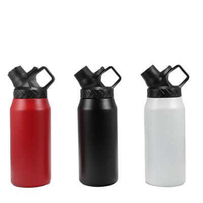 China Custom Sports Double Wall Insulated Thermo Thermal Stainless Steel Metal Vacuum Flask Wide Mouth Stainless Steel Bottle for sale