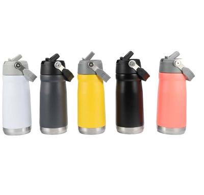 China Custom Sports Double Wall Insulated Sports Water Bottle 530ml Vacuum Bottle Powder Coated Stainless Steel Travel Mug for sale