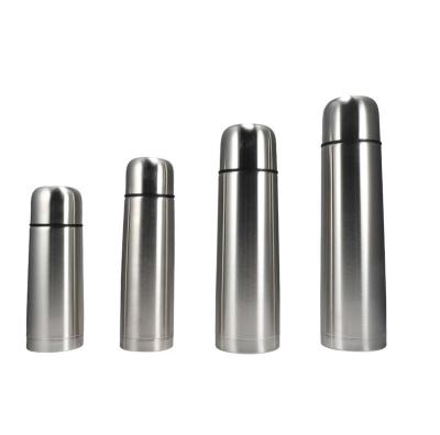 China Double Wall 304 Stainless Steel Vacuum Water Bottle Vacuum Flask Luxury Bullet Shaped Thermos for sale