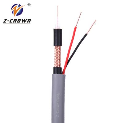 China Bare Copper/CCA/CCS 3 in 1 cctv cable rg59+2c coaxial cable with power cable for video surveillance systems for sale