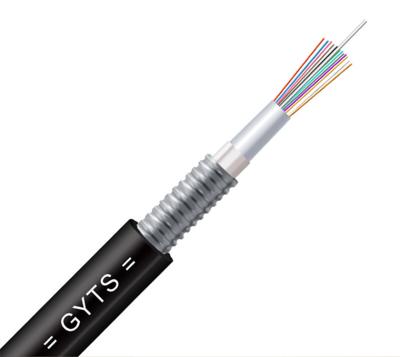 China Outdoor armored GYTS single mode 2/4/6/8/12/16/24 core fiber optic cable telecommunication price for sale