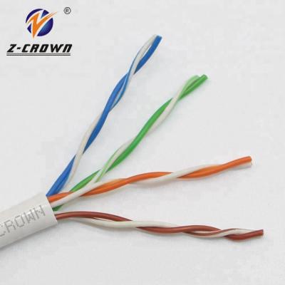 China ZCROWN Bare Copper 305M/1000ft 4 Pair 24AWG UTP Cat5e Bare Copper Cable for sale