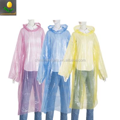 China Bachelor Raincoats / Printed Raincoats Industrial Pe Raincoat Clothes For Adult for sale