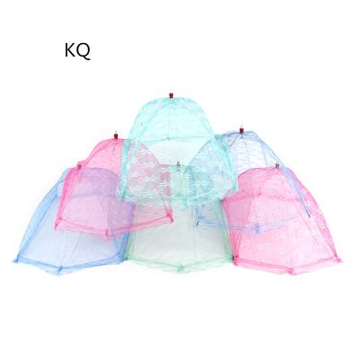 China Folded PINK BLUE AND GREEN Bed Mesh Mosquito Netting FOR BABY for sale