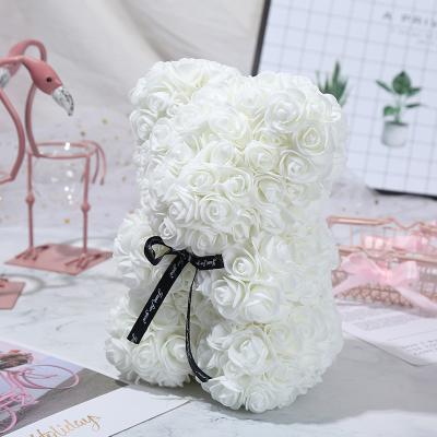 China 2021 Hot Selling Christmas Gift Amazon Factory Wholesale Bear Of Roses Teddy Rose Bear For Christmas for sale