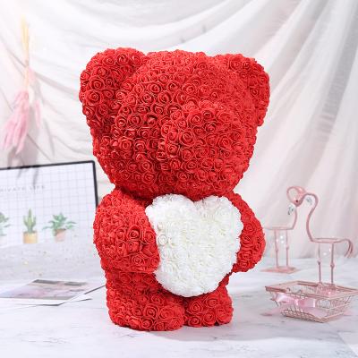 China Fashional Best Gift Artificial Flowers Wholesale Hot Selling Teddy Bear Forever Rose Bear For Valentines Day for sale