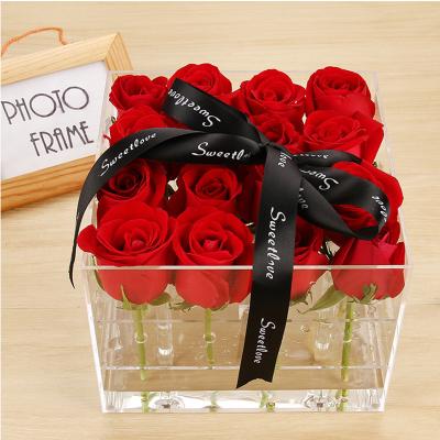 China Diaplsy Flower Box Customized Clear Acrylic Packing Box for sale