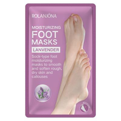 China OEM Foot Skin Mask Foot Exfoliating Treatment Feet Peel Callus Removal Rose Exfoliating Masks For Cracked Heels for sale