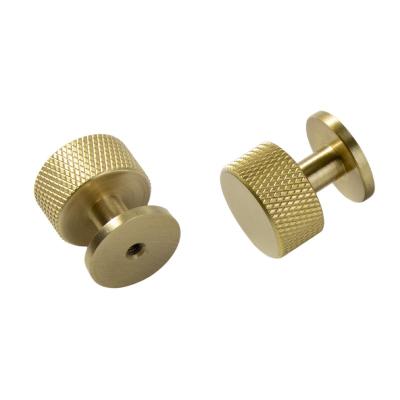 China Contemporary Custom Brass Door Knob Cabinet Knobs Brass Knurled Door Handle for sale