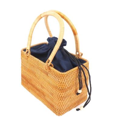 China Fashionable Eco-Friendly Eco-Friendly Straw Ladies Clutch Rattan Beach Summer Handmade Woven Bag Handbags For Women for sale