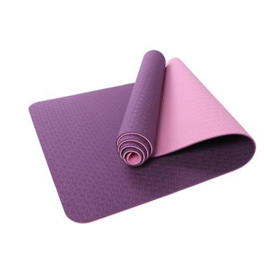 China Yoga Mat Two-Color Non-Slip Position Line Tape Thickened Yoga Mat Home Fitness Mat Spot for sale