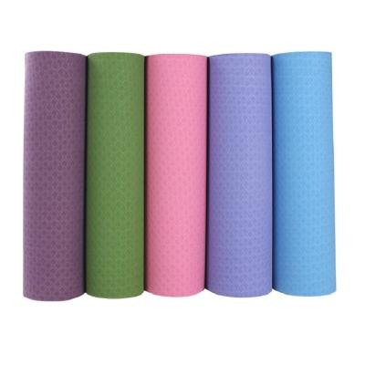 China Exercise Double-color Tape Yoga Position Mat Line Widened and Thickened 8MM Beginners Dance Fitness Mat Sports Yoga Mat for sale