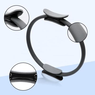 China Custom Made Fiberglass+NBR+EVA+PP Double Handle Yoga Pilates Accessories Eco-friendly Pilate Ring for sale