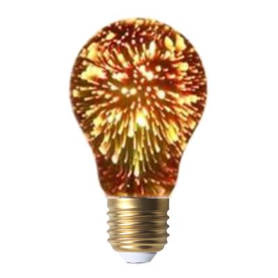 China Vintage Residential Edison Holiday Lighting 3D Firework A60 A19 Led Filament Light Bulb for sale