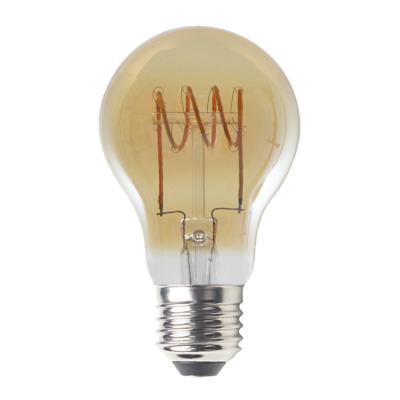 China Residential Amber Color A60 A19 4W 2700K E27 220V Led Filament Light Bulbs for sale