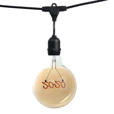 China Residential Customized Letter Word Love Dream Home Hope Led Bulb Decorative Light G125 Filament Led Edison Bulbs for sale