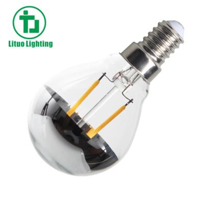 China Residential Dimmable Led Filament Lamp P45 Silver Plated Led Filament Light Bulb for sale