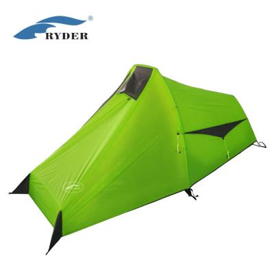 China Camouflage High End Custom Siliconized Nylon Backpacking Game Ripstop 20D Ultralight Backpacking Tent 1 Person / Field Double for sale