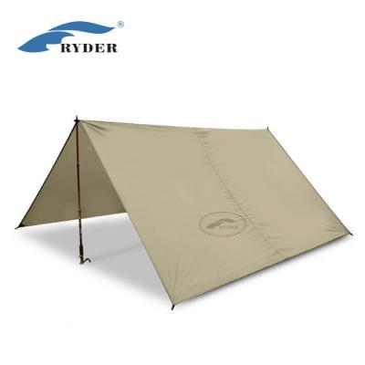 China Camouflage/Field Game Durable Poly Cotton Canvas Tarp Camping Gear Outdoor Waterproof Lightweight Tarp Camping Gear Tarp for sale