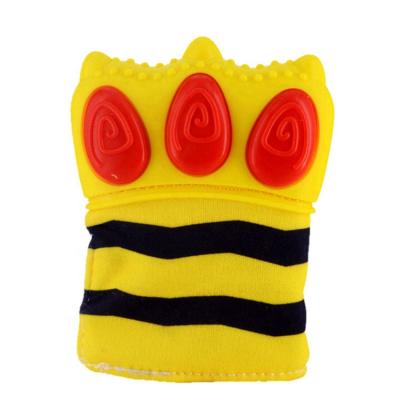 China New Design BPA Free Non-Toxic Baby Teether Glove Baby Silicone Teether for sale