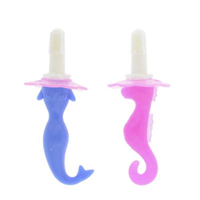 China Non-Toxic Animal Shape Baby Silicone Toothbrush Finger Finger Toothbrush Non-Toxic for sale