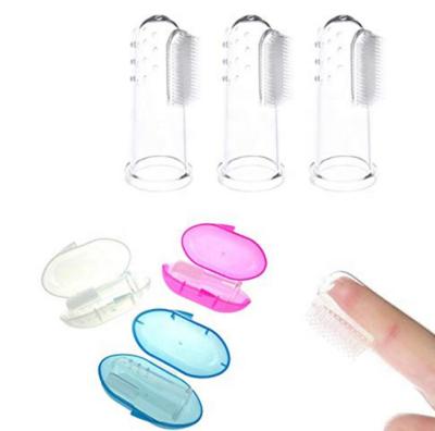 China BPA Free Baby Toothbrush Soft Finger Child Finger Toothbrush For Babies for sale