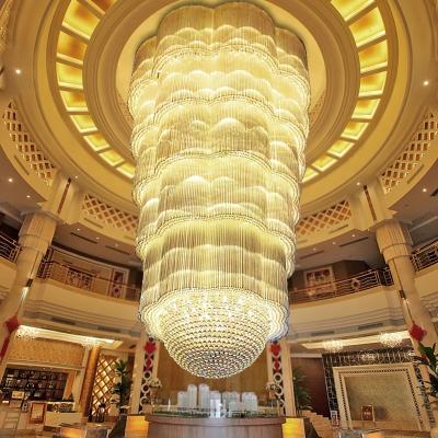 China Modern Large Size Long Banquet Hall Restaurant Hotel Chandeliers Lighting for sale