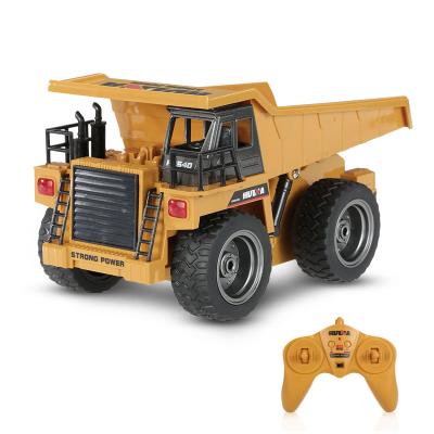 China Original HUINA RC Model TOYS 1540 2.4G 6CH Alloy Version Dump Truck Construction Engineering Vehicle Toy Gift for sale