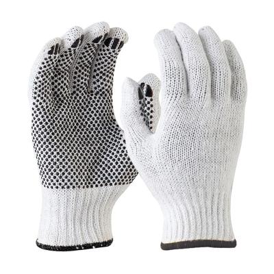 China Comfortable PVC Dotted Cotton Knitted Working Gloves For The Job for sale