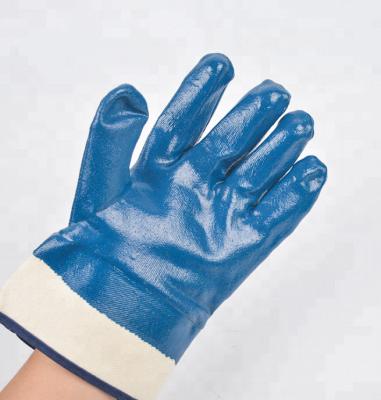 China Comfortable Nitrile Gloves Chemical Resistant Nitrile Dipped Gloves for sale