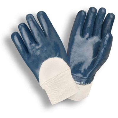 China Anti-cut Protection Full Puncture Resistant Blue Nitrile Dipped Work Gloves for sale