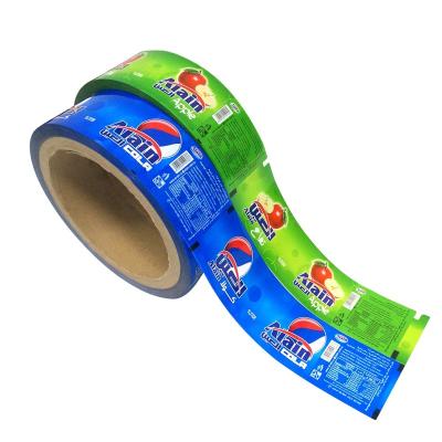 China Customized Plastic Label Moisture Proof Packaging Roll Film For Juice Drink Bottle for sale