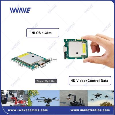 China Miniature 33g Drone Video Transmitter 10km Downlink IP MESH Embedded Module for sale