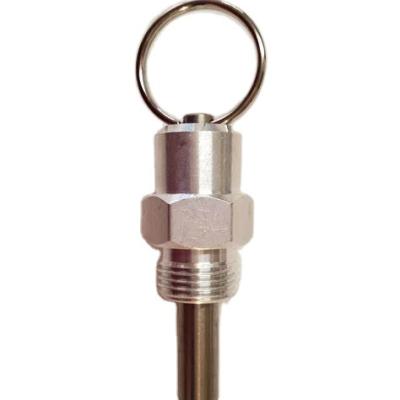 China Wholesales Customized Dongguan CNC Machinery Aluminum High Precision Ball Spring Lock Pin Plunger With Ring for sale