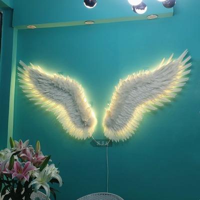 China Customized Shopping Mall Amusement LED Lights Equipment Photo Props Led Wings Neon Sign for sale