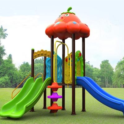 China Plastic Outdoor Playground Bouncy Outdoor Structures Playground Kids Kindergarten Slide Slide Amusement Equipments for sale