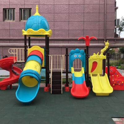 China Plastic Kindergarten Playground Slides Amusement Park Slide And Ladder For Kindergarten Installation for sale