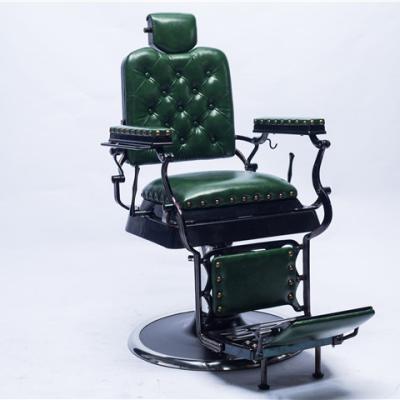 China Modern Antique Salon Equipment Barber Shop Beauty Salon Furniture Barber Chairs Luxury Metal Barber Chairs for sale