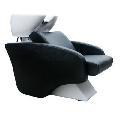 China Modern High Quality Salon Furniture Shampoo Bed,PVC Leather Ceramic Basin Shampoo Chair,Modern Luxury Hair Wash Shampoo Chair for sale