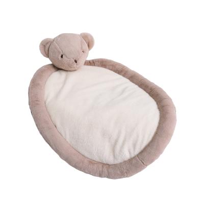 China Eco-friendly Newborn Soft Oval Bear Play Mat Baby Gym Toddler Kids Activity Mat Baby Toys Crawling Rugs Playmat for sale