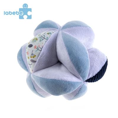 China Manufacturer Direct Sale Baby Cloth Activity Ball Eco-Friendly Plush Infant Stress Puzzle Soft Toy Balls for sale